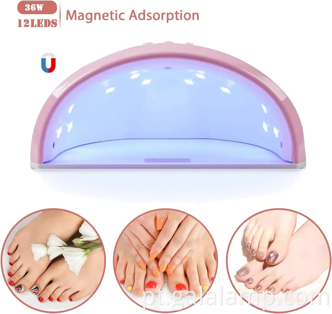 Secador de uvas UV compacto com tela LED para cura rápida em gel